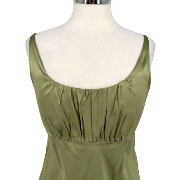 Classiques Entier Vintage Silk Scoop Neck Sleeveless Tank Top Green Size Medium - Picture 2 of 11